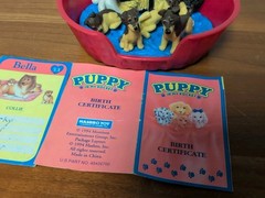 Vintage Puppy In My Pocket Collie Family Dog Bella Mom Puppies Birth Certificate