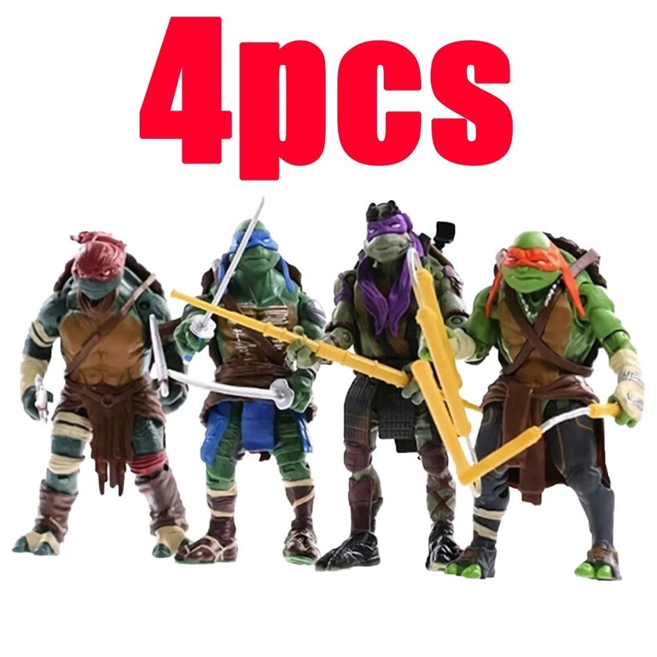 4PCS Ninja Turtles Action Figures Set Movable Model Limited Edition Toy