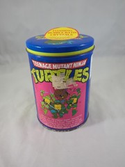 VTG TMNT Metal Tin 1990 Teenage Mutant Ninja Turtles Bubble Bath Crystals 10 oz