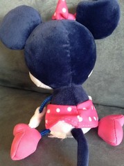 MINNIE MOUSE 9″ STUFFED PLUSH DOLL PINK, WHITE AND NAVY BLUE – GENTLY USED