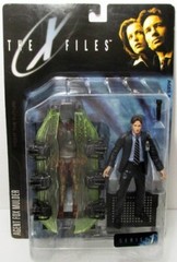 4 McFARLANE 1998 SERIES 1 X-FILES ACTION FIGURES AGENT SKULLY MULDER ALIEN + POD