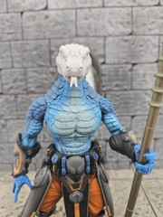 Custom 3d Printed Komodo Warrior 1.0 Headsculpt For Mythic Legions 1/12 figure