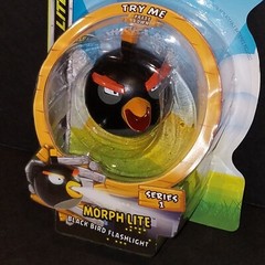 Angry Birds Morph Lite Flashlight 3 Figure Set Lite Force Black Red Yellow Bird