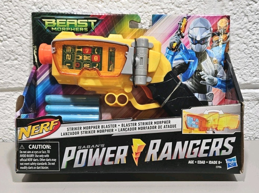 NERF Power Rangers Beast Morphers STRIKER MORPHER BLASTER Dart Firing Action Gun