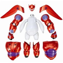 Big Hero 6 Baymax Armor-Up Action Figure Toy Model 16cm Robot Gift for Kids