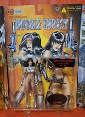 Lot 3 1990s Skybolt Action Figures Comics Brigid Double Impact Sisters Darkness