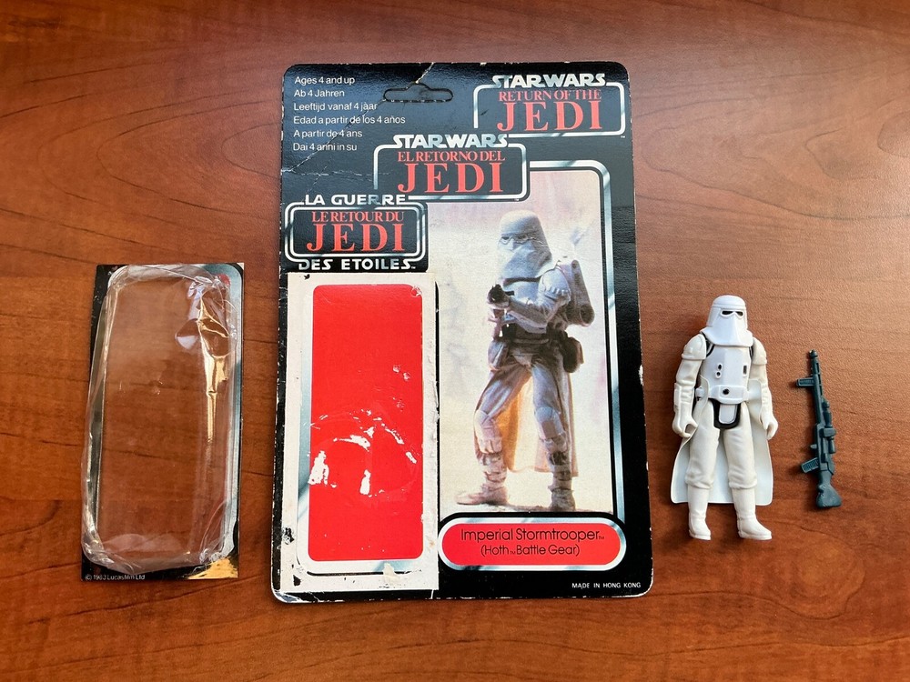 Star Wars 1983 Vintage Palitoy Tri-Logo Snowtrooper w/ Trilogo Cardback