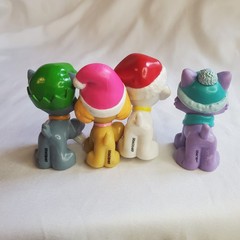 Lot Of 4 Paw Patrol Snow Rescue Arctic Pups Winter Beanie Hats 2″ Mini Figure