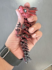 3d printed articulated crystal dragon