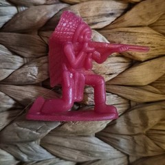 ✅Plastic Cowboys and Indians Figure Lot Red Green Yellow Blue 2-3 Inch