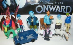 Disney Onward Movie Figure Set of 14 Toy Kit with 10 Figures, 4 Fun Stickers