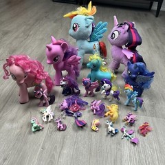 Hasbro My Little Pony Various Sz 2-11”Plush, Brushable & More Figures Lot of 22