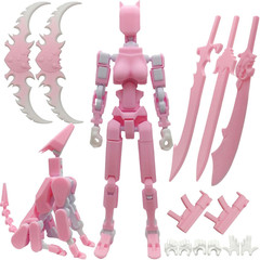 7.8 Inches T13 3D Action Figure with Dog Set Titan Nova 13 Robo 13 Action Figure
