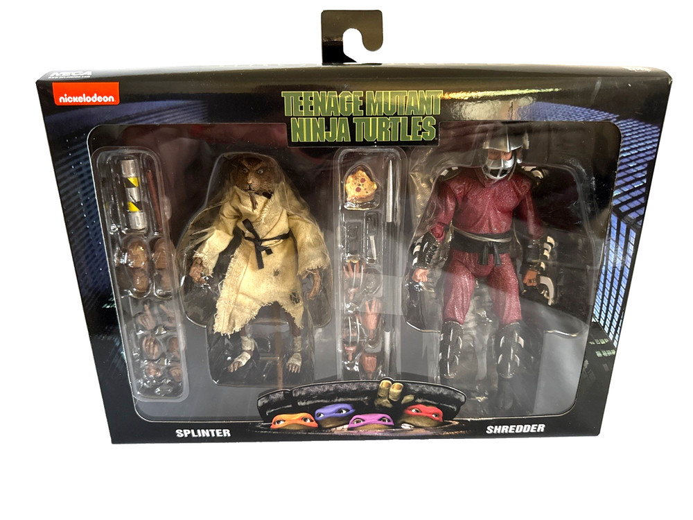 NECA Teenage Mutant Ninja Turtles: Splinter & Shredder Figures (2-pack) 2020 New