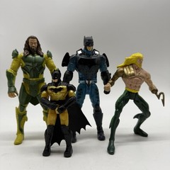 DC Comics Batman & Aquaman Action Figures Lot Of 4 Mixed Bundle Toys
