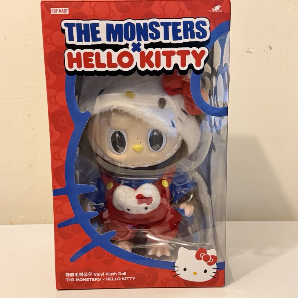 Pop Mart THE MONSTERS HELLO KITTY Vinyl Plush Doll Labubu NIB SEALED