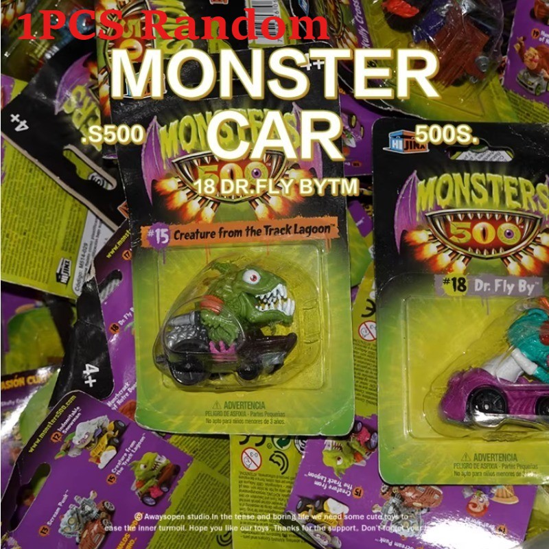 1PCS Random Rare Vintage Creata Monster Car Clown Werewolf Vampire Figure