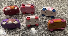 Shopkins Cutie Cars Die-Cast Collectible Toys by Moose Toys Lot Of 6 Pieces