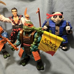TMNT III Teenage Mutant Ninja Turtles Samurai Figures 1993 Vintage Lot Of 5