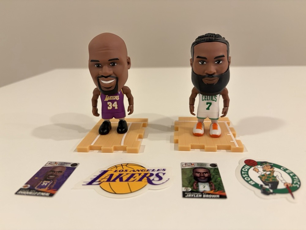 NBA Ballers Series 2 SHAQUILLE O’NEAL & JAYLEN BROWN Figure w/ Card & Stickers