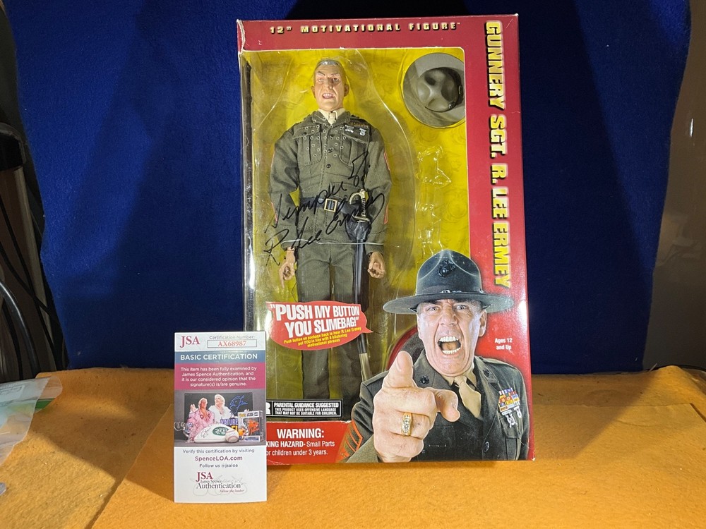P13-66 GUNNERY SGT. R. LEE ERMEY TALKING ACTION FIGURE – AUTOGRAPHED / JSA CERT.