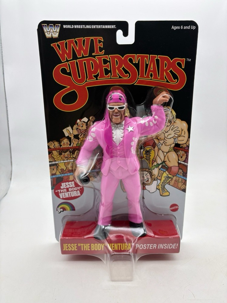 WWE Superstars LJN Jesse Ventura Exclusive Black Card Retro SERIES 2 In Hand