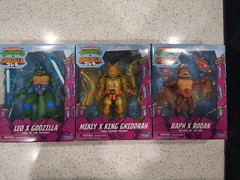 TMNT X Godzilla Full Set- Leonardo Michelangelo Raphael Figures