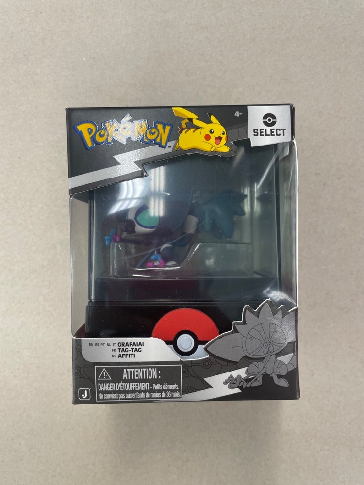 2025 Jazwares Toys Pokemon Select series 9 Stackable Case Grafaiai 2″ Figure