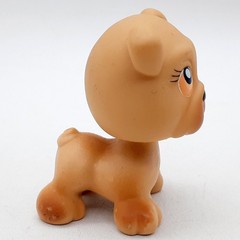 Littlest Pet Shop Beige Dog Puppy Mini Figure Orange Eyes Hasbro LPS Toy