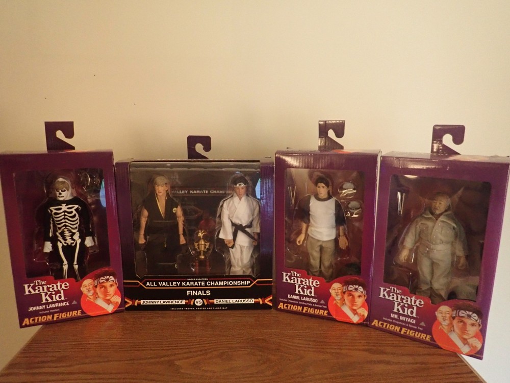 NECA Karate Kid Lot. All Valley, Daniel LaRusso, Johnny Lawrence, Mr. Miyagi