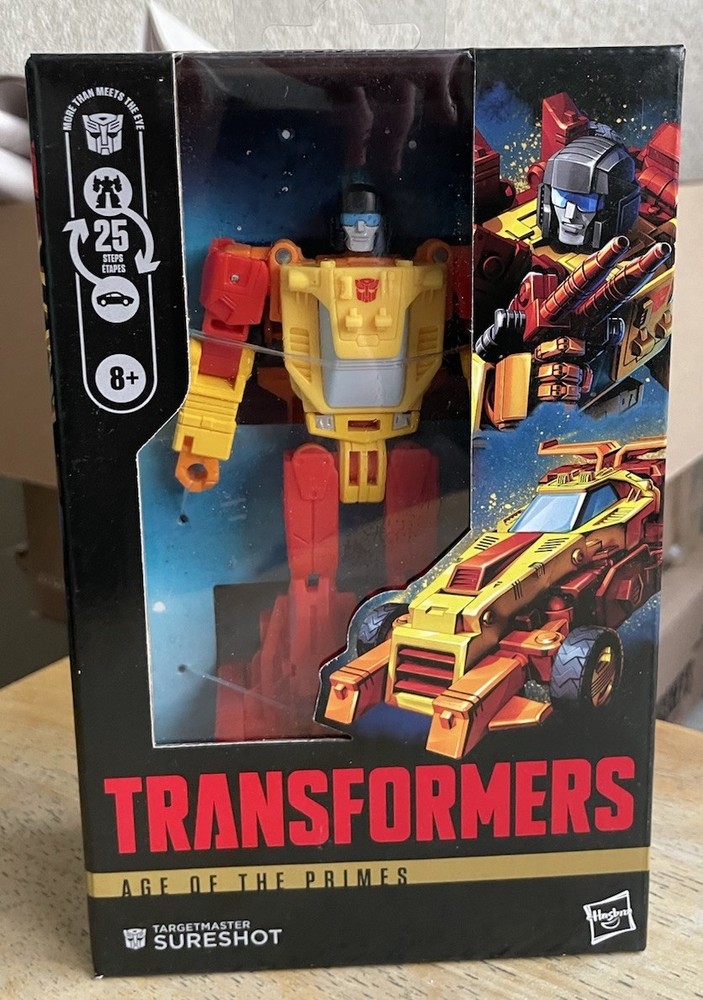 Transformers Age Of The Primes Deluxe Sureshot Targetmaster Figure New Sealed