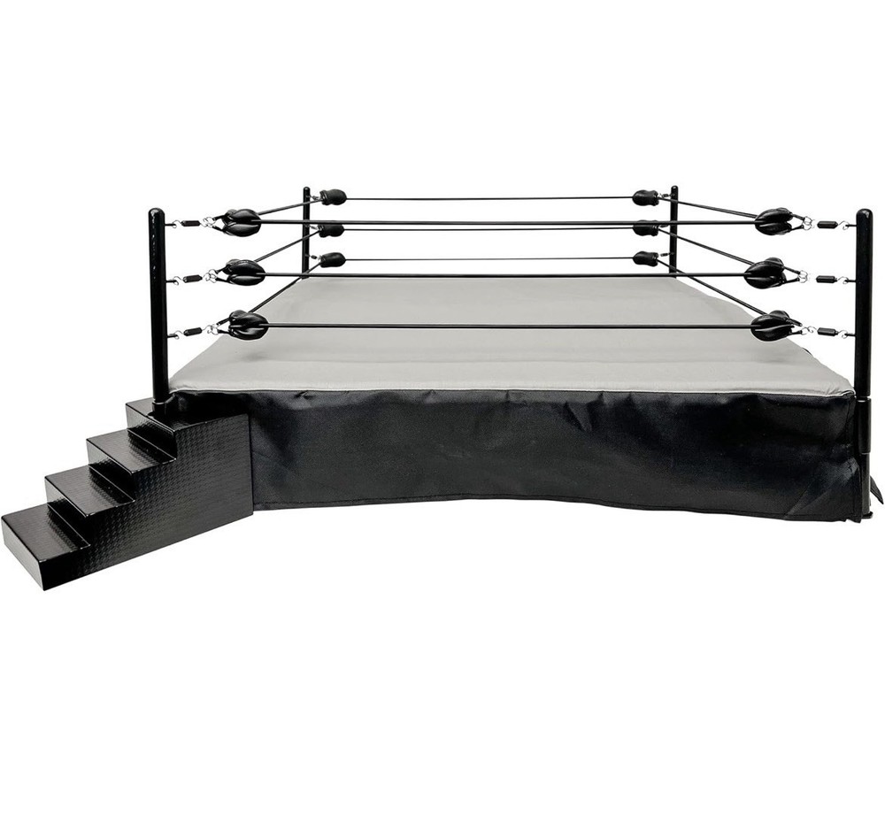 Premium Metal Real Scale Wrestling Ring for WWE & AEW Wrestling Action Figures