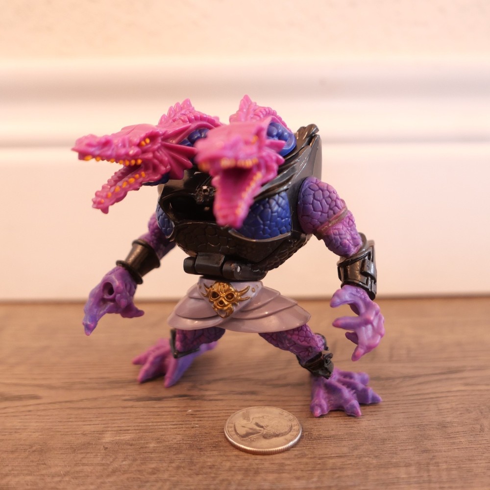 Vintage 1994 Mighty Max Double Demon Hydra Action Figure Battle 4″ Bluebird Toy