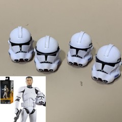 Set Blaster Helmet Heads For 6” Star Black Series Trooper Accessory – YOU Pick