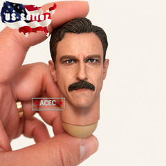 1/6 Male Head Sculpt w/ Mustache For 12″ Hot Toys Worldbox JX ZY Toys Figure USA