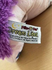 Dream Lites Pillow Pets Butterfly Pink Purple Light-Up Nightlight Stars Pattern