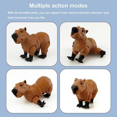 3D Printed Animals Capybara, Flexible Articulated Poseable 3D Printed Animals…