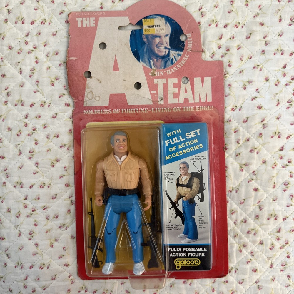 GALOOB A-TEAM JOHN HANNIBAL SMITH 1983 ACTION FIGURE NEW ON CARD