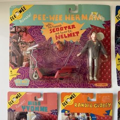 Pee-Wee’s Playhouse 5 Figures LOT 1988 Matchbox Scooter Miss Yvonne SEALED