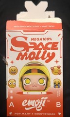 MEGA SPACE MOLLY 100% × emoji™ Series-(Confession)-Popmart-US- SEALED BAG