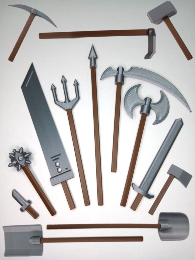 Accessories Set for Dummy 13 | 3D Printed Action Figure Addon Weapons & Tools