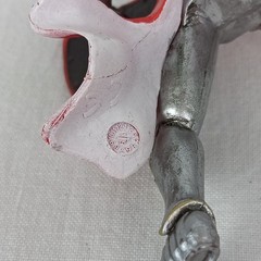 Papo 2006 Medieval Fantasy Red Silver Dragon King Hand Painted Figure