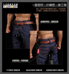 USA 1/6 Men’s Jeans Pants Cloth Model Classic Denim Fit 12in Action Figure Body