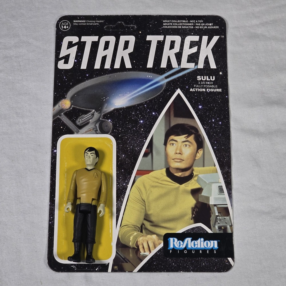 ‘Funko’ Super 7 ReAction Star Trek Figure SULU 3 3/4″ Loose 2015 UNPUNCHED Card