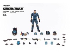 USA Acid Rain 1:18 3.75″ GI Joe JOYTOY BLUE FALCON Army Airborne Action Fig Set