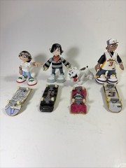 Rob Dyrdek Wild Grinders Lot of 8. skaters Plus Meaty The Dog and 4 Skateboards