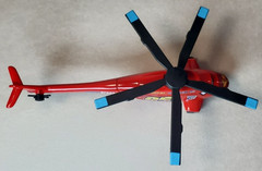 Disney Pixar Cars 2 WGP Lightning McQueen Helicopter Diecast 1:55 FC Team #95