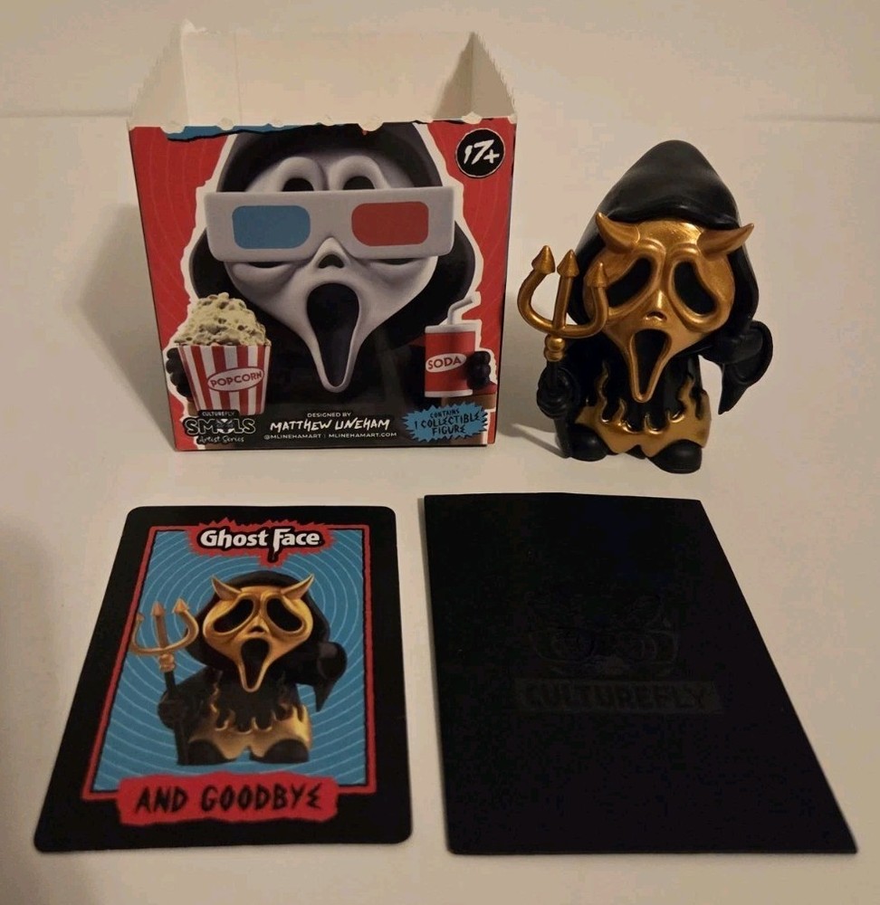 Ghost Face Mystery Vinyl Culturefly Hot Topic Exclusive Gold Devil Chase
