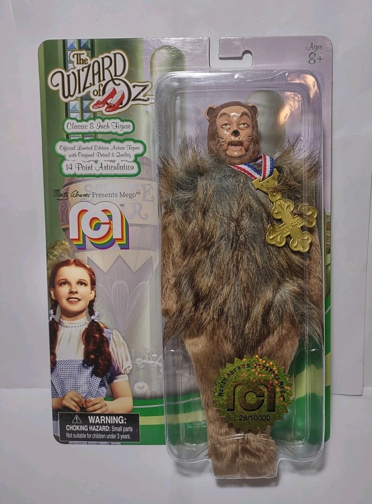 Mego The Wizard Of Oz Cowardly Lion 8″ Figure #28/10,000 LE Courage Medal New