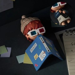 TAMED WILDGRASS Series Cute Boy 3D Glasses Cardboard Mini Figure Collectible Toy